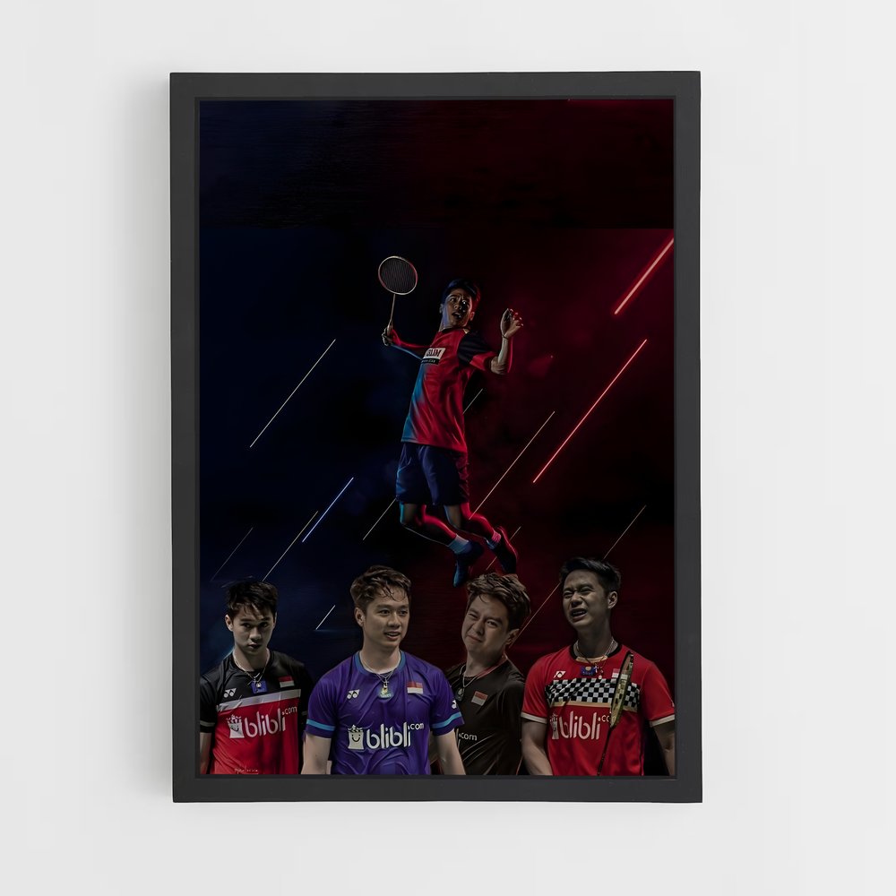 Poster Kevin de sanjaya – affiche Badminton (vue 2)
